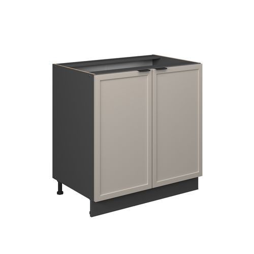 Meuble Bas Sous-évier Fame-line 50247 Grisbeige 80cm Avec Étagère, Sans Pt