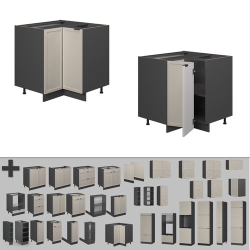 Meuble Dangle Fame-line 50265 Grisbeige 80.5cm , Pt Chêne