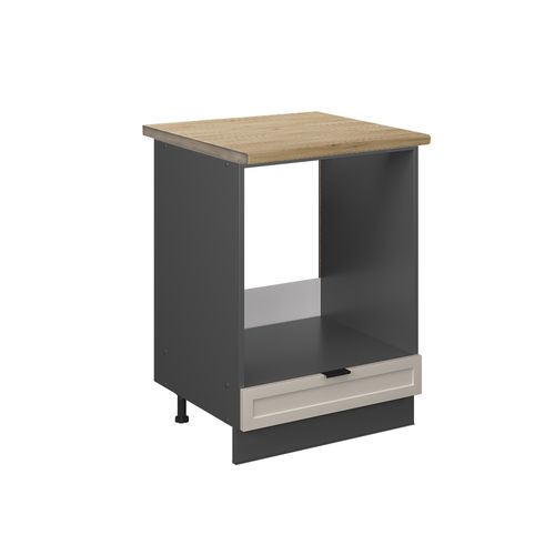 Meuble Pour Four Fame-line 50269 Grisbeige 60cm , Pt Chêne