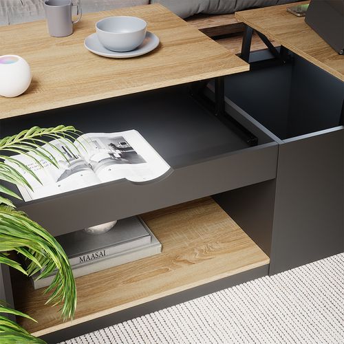 Table Basse Avela 50593 Noir 55x110cm