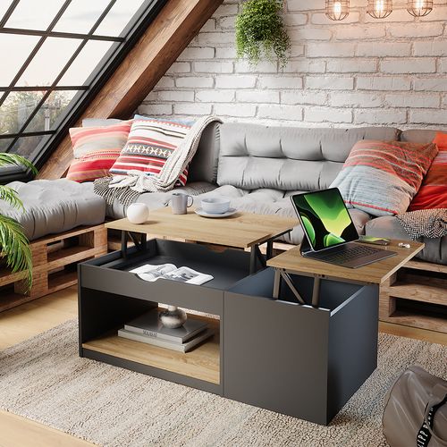 Table Basse Avela 50593 Noir 55x110cm