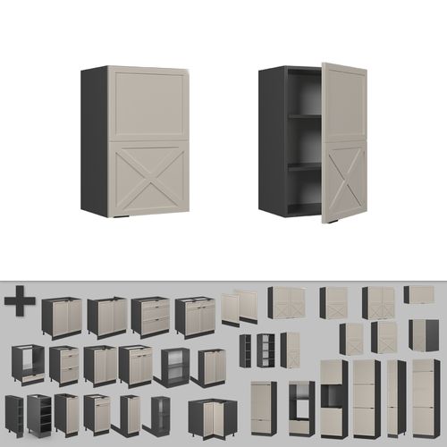 Elément Haut De Cuisine Fame-line 50277 Grisbeige 45cm