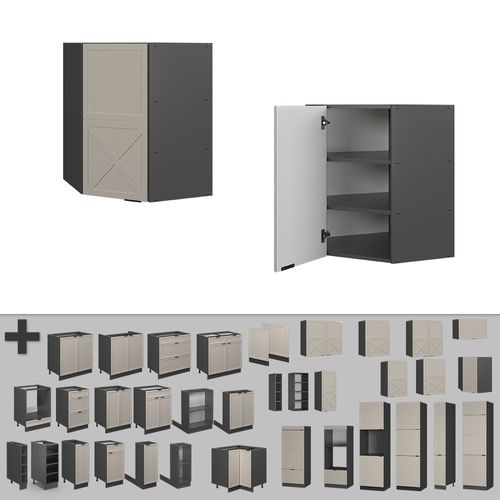 Elément Haut De Cuisine Fame-line 50282 Grisbeige 57cm