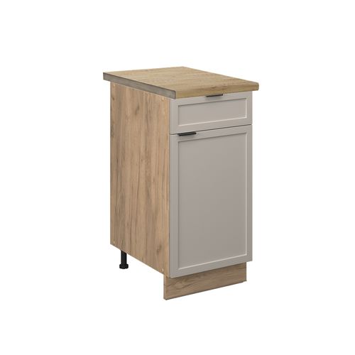 Meuble Cuisine Fame-line 50301 Grisbeige 40cm , Pt Chêne