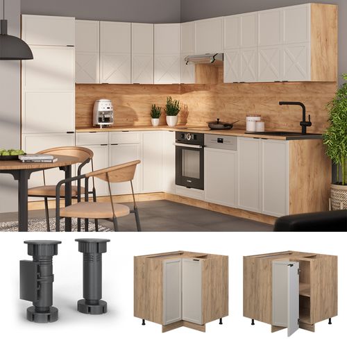 Meuble Dangle Fame-line 50325 Grisbeige 80.5cm , Pt Chêne