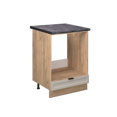 Meuble Pour Four Fame-line 50328 Grisbeige 60cm , Pt Anthracite