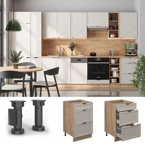 Meuble Cuisine Fame-line 50331 Grisbeige 50cm Sans Pt