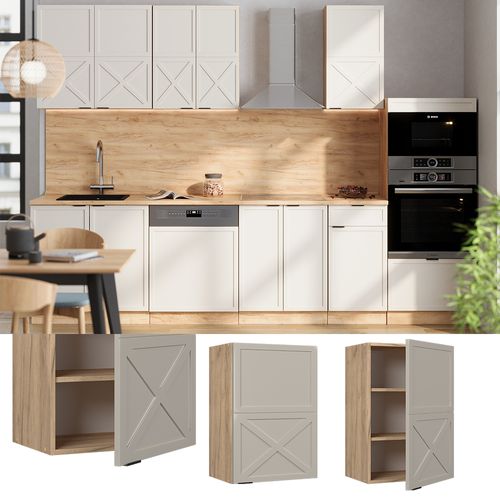 Elément Haut De Cuisine Fame-line 50338 Grisbeige 50cm