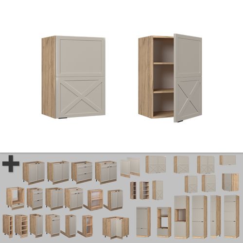 Elément Haut De Cuisine Fame-line 50338 Grisbeige 50cm