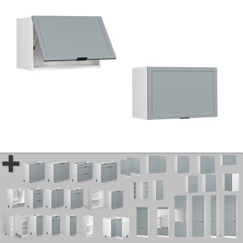 Elément Haut De Cuisine Fame-line 50610 Bleu Clair-gris 60cm Plat