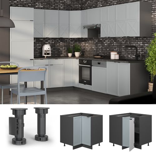 Meuble Dangle Fame-line 50677 Bleu Clair-gris 80.5cm , Pt Marbre