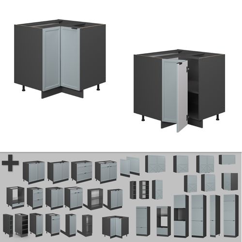 Meuble Dangle Fame-line 50677 Bleu Clair-gris 80.5cm , Pt Marbre