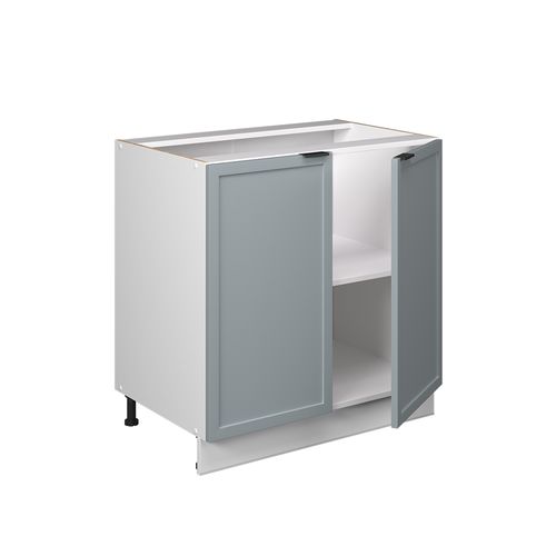 Meuble Bas Sous-évier Fame-line 50737 Bleu Clair-gris 80cm Avec Étagère, Pt Anthracite