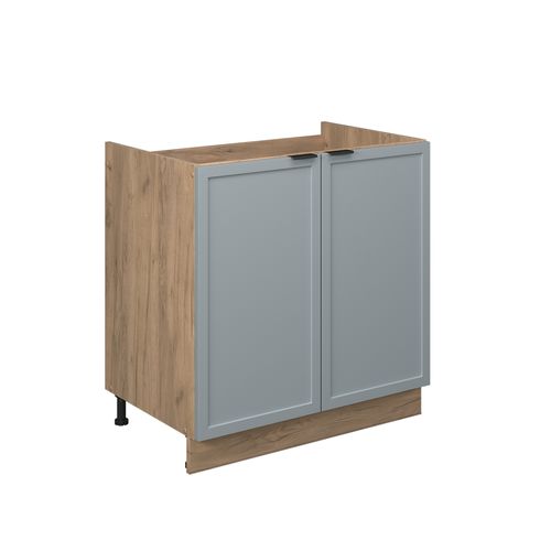 Meuble Bas Sous-évier Fame-line 50776 Bleu Clair-gris 80cm Sans Pt