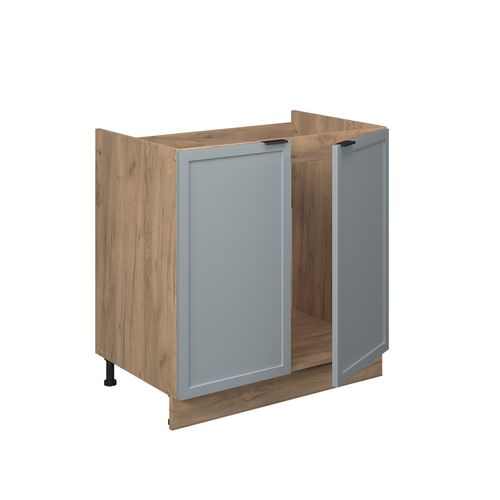 Meuble Bas Sous-évier Fame-line 50776 Bleu Clair-gris 80cm Sans Pt