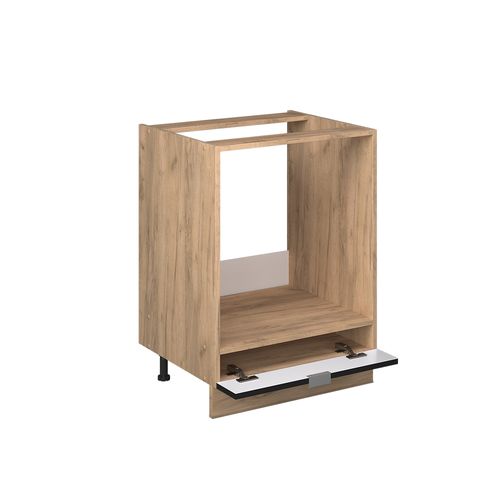 Meuble Pour Four Fame-line 50806 Noir Rayé 60cm , Pt Chêne