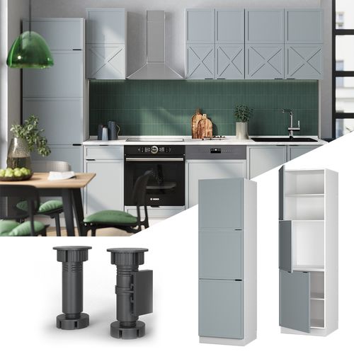 Meuble Pour Four Fame-line 50853 Bleu Clair-gris 60cm