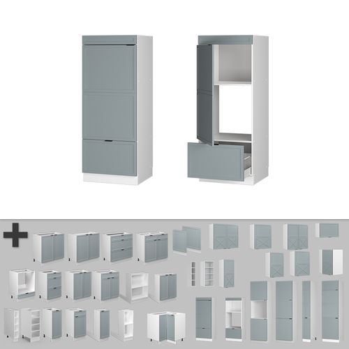 Armoire Micro-ondes Fame-line 50857 Bleu Clair-gris 60cm