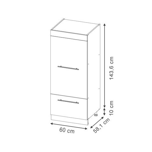 Armoire Micro-ondes Fame-line 50857 Bleu Clair-gris 60cm