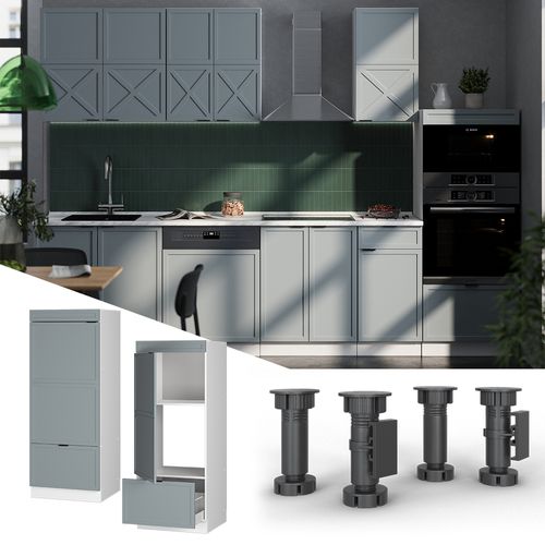 Armoire Micro-ondes Fame-line 50857 Bleu Clair-gris 60cm