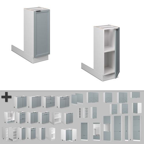 Îlot De Cuisine Fame-line 50860 Bleu Clair-gris 30cm Sans Pt