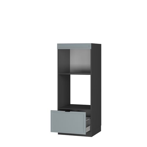 Armoire Micro-ondes Fame-line 50876 Bleu Clair-gris 60cm Ouvert