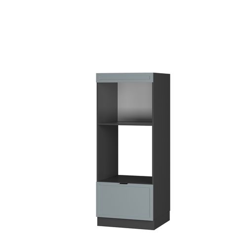 Armoire Micro-ondes Fame-line 50876 Bleu Clair-gris 60cm Ouvert