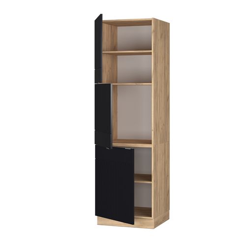 Meuble Pour Four Fame-line 50895 Noir Rayé 60cm