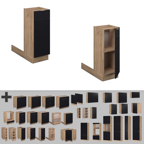 Îlot De Cuisine Fame-line 50901 Noir Rayé 30cm Sans Pt