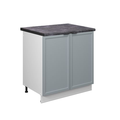 Meuble Bas Sous-évier Fame-line 50911 Bleu Clair-gris 80cm , Pt Anthracite
