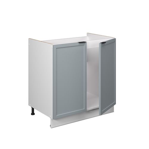 Meuble Bas Sous-évier Fame-line 50911 Bleu Clair-gris 80cm , Pt Anthracite