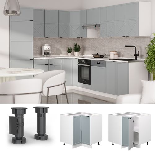 Meuble Dangle Fame-line 50968 Bleu Clair-gris 80.5cm , Pt Marbre