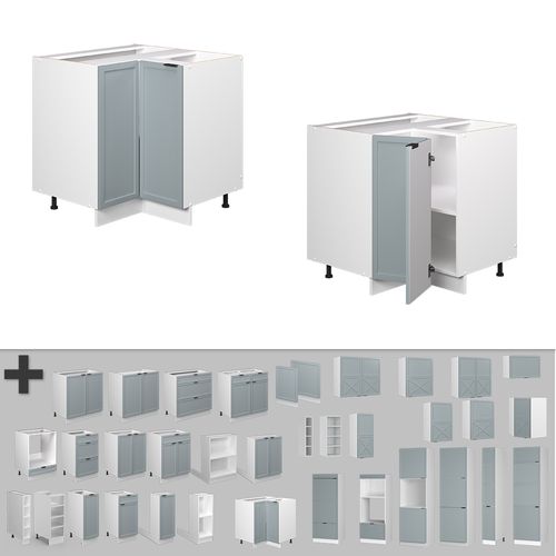 Meuble Dangle Fame-line 50968 Bleu Clair-gris 80.5cm , Pt Marbre