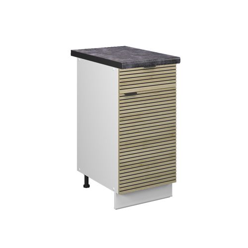 Meuble Cuisine Fame-line 51277 Panneau En Chêne 40cm , Pt Anthracite