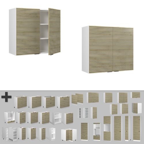 Armoire En Verre Fame-line 51285 Panneau En Chêne 80cm