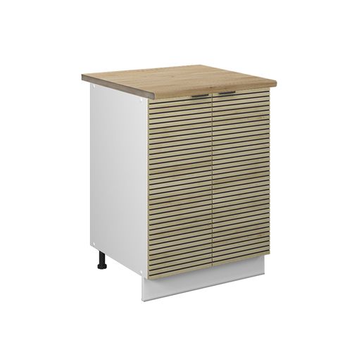 Meuble Bas De Cuisine Fame-line 51290 Panneau En Chêne 60cm , Pt Chêne