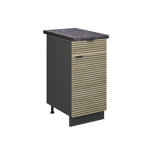 Meuble Cuisine Fame-line 51293 Panneau En Chêne 40cm , Pt Anthracite