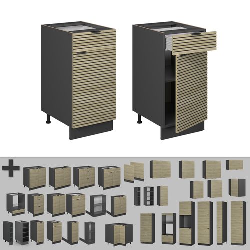 Meuble Cuisine Fame-line 51294 Panneau En Chêne 40cm , Pt Chêne