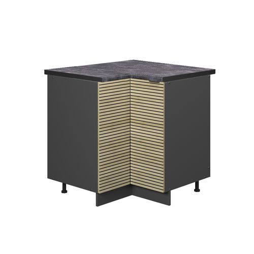 Meuble Dangle Fame-line 51317 Panneau En Chêne 80.5cm , Pt Anthracite