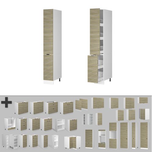 Colonne Fame-line, Panneau En Chêne, 30cm