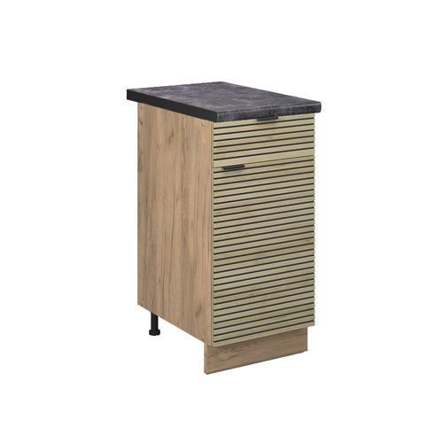 Meuble Cuisine Fame-line 51352 Panneau En Chêne 40cm , Pt Anthracite