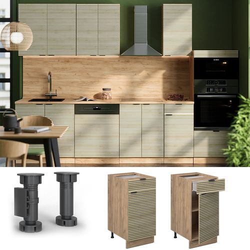 Meuble Cuisine Fame-line 51353 Panneau En Chêne 40cm , Pt Chêne