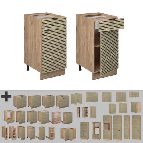 Meuble Cuisine Fame-line 51353 Panneau En Chêne 40cm , Pt Chêne