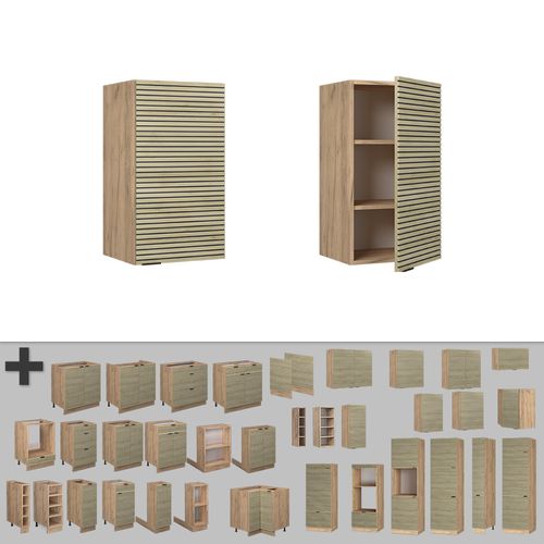 Elément Haut De Cuisine Fame-line 51387 Panneau En Chêne 40cm