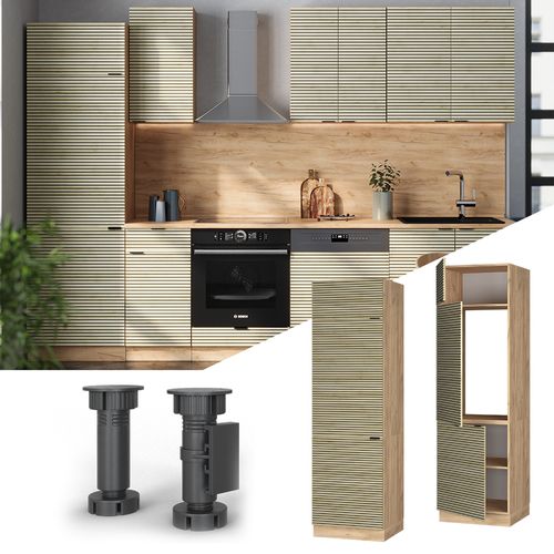 Armoire Pour Frigo Fame-line 51394 Panneau En Chêne 60cm