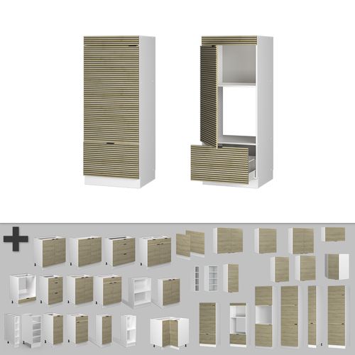 Armoire Micro-ondes Fame-line 51408 Panneau En Chêne 60cm