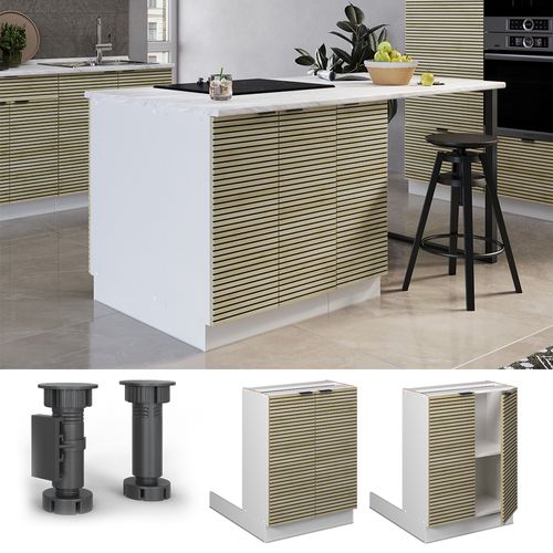 Ilot De Cuisine Fame-line 51410 Panneau En Chêne 60cm Sans Plan De Travail