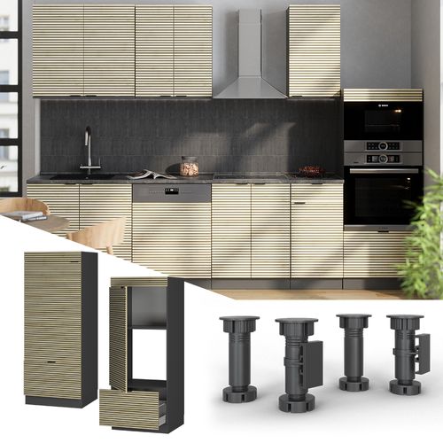 Armoire Micro-ondes Fame-line 51418 Panneau En Chêne 60cm