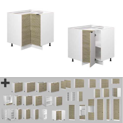 Meuble Dangle Fame-line 51443 Panneau En Chêne 80.5cm Sans Plan De Travail