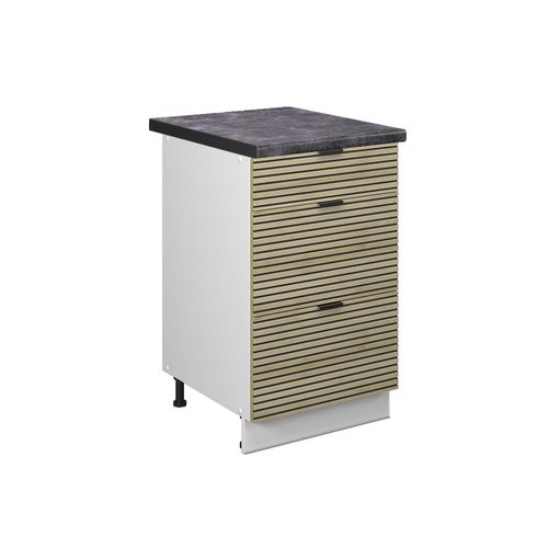 Meuble Cuisine Fame-line 51470 Panneau En Chêne 50cm , Pt Anthracite